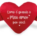 Almofada Coração Com Mãos Como É Grande Cor Vermelho