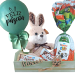 Cesta Páscoa Kinder Com Balâo e Pelúcia
